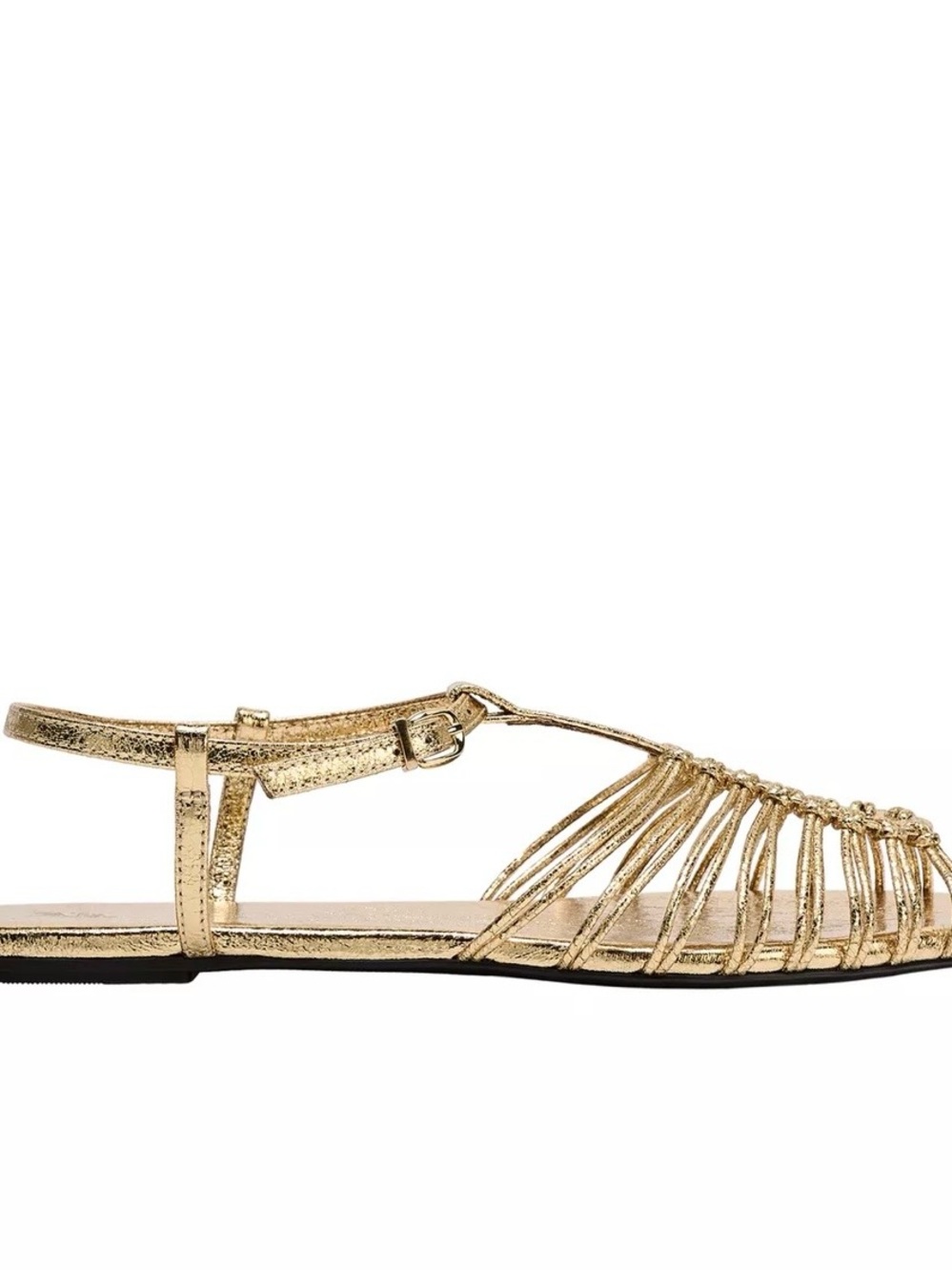 NWT Zara metallic fisherman’s sandal